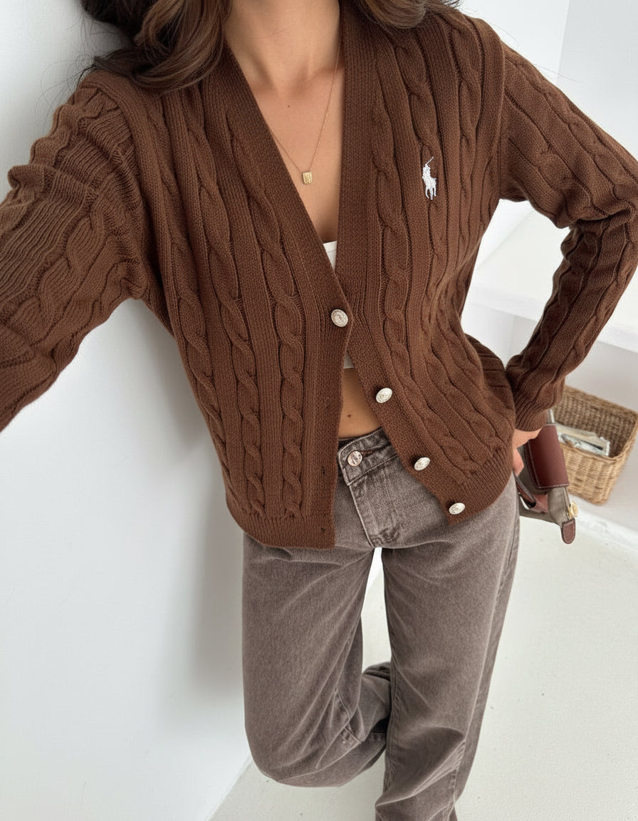 ‏V Polo Cardigan