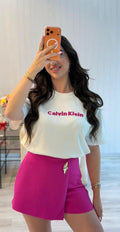 CK white-pink T-shirt