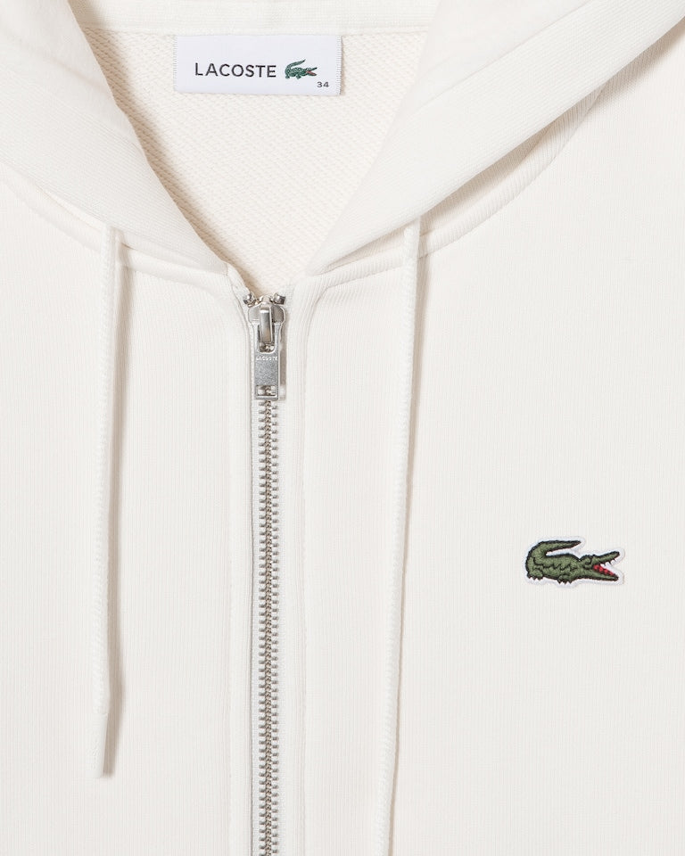 White Zip-Up Hoodie Jacket