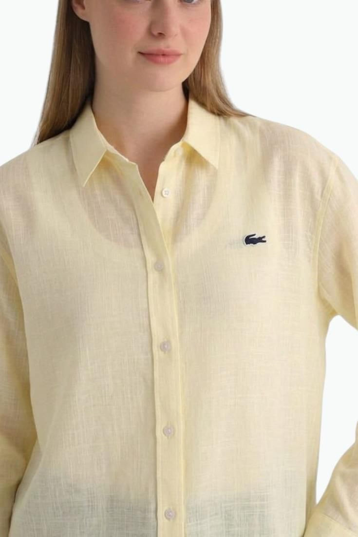 Yellow linen blouse