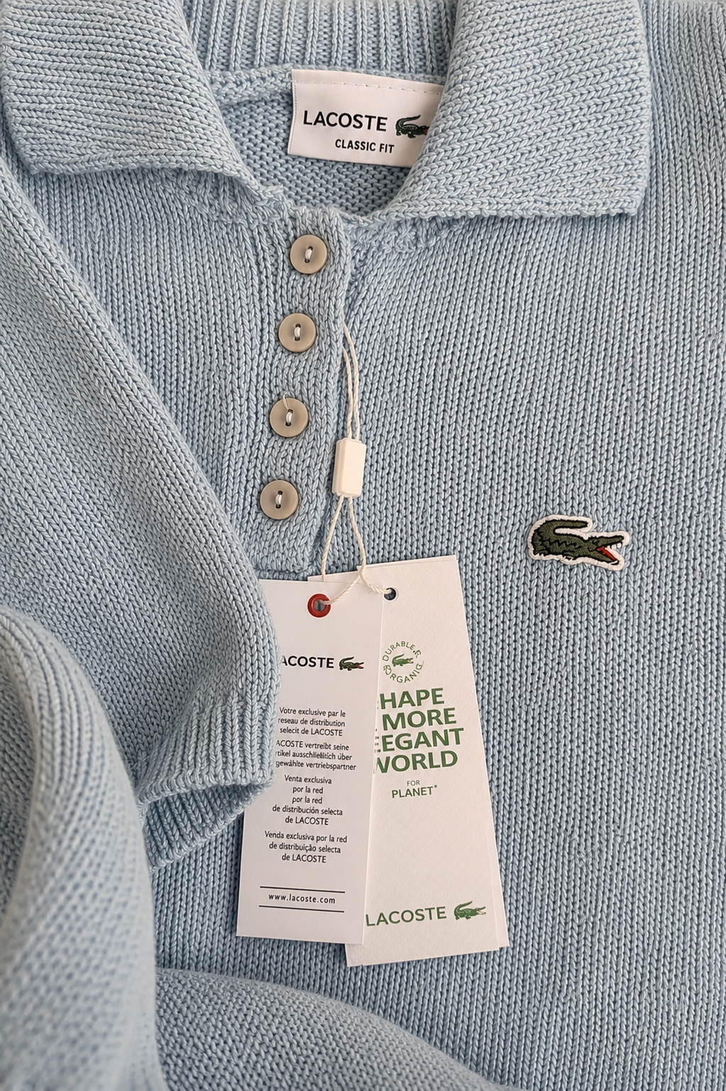 Light Blue Knit Polo